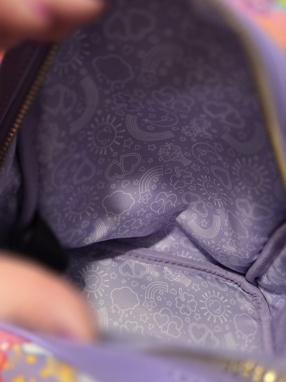 Loungefly Care Bears Purple Mini Backpack Purse - Picture 3 of 8